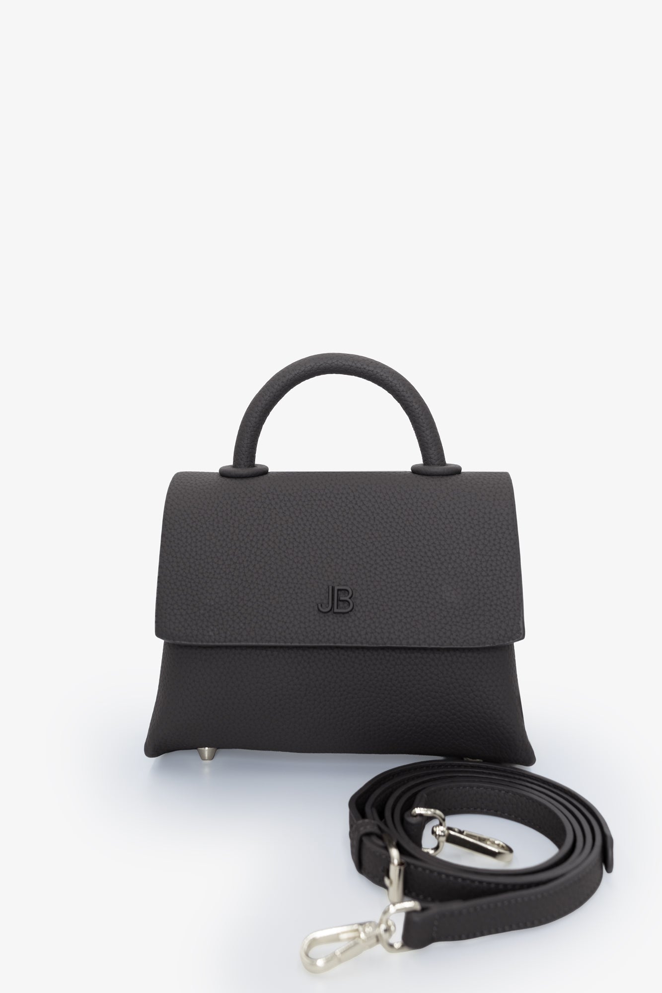The Hailey Bag - Small Pebble - Charcoal
