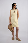 Sleeveless Belted Back Mini Dress
