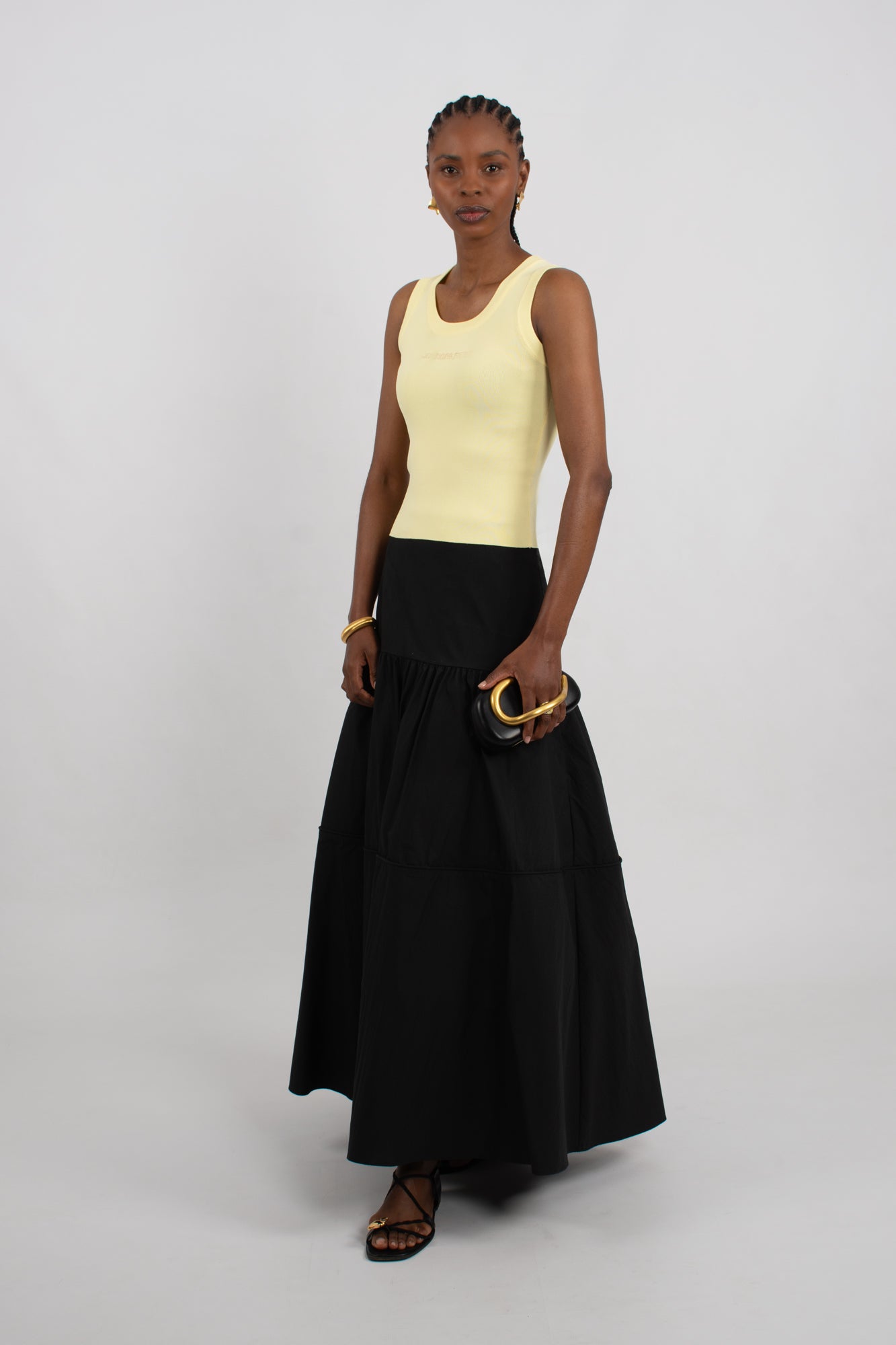 Piped Maxi Skirt