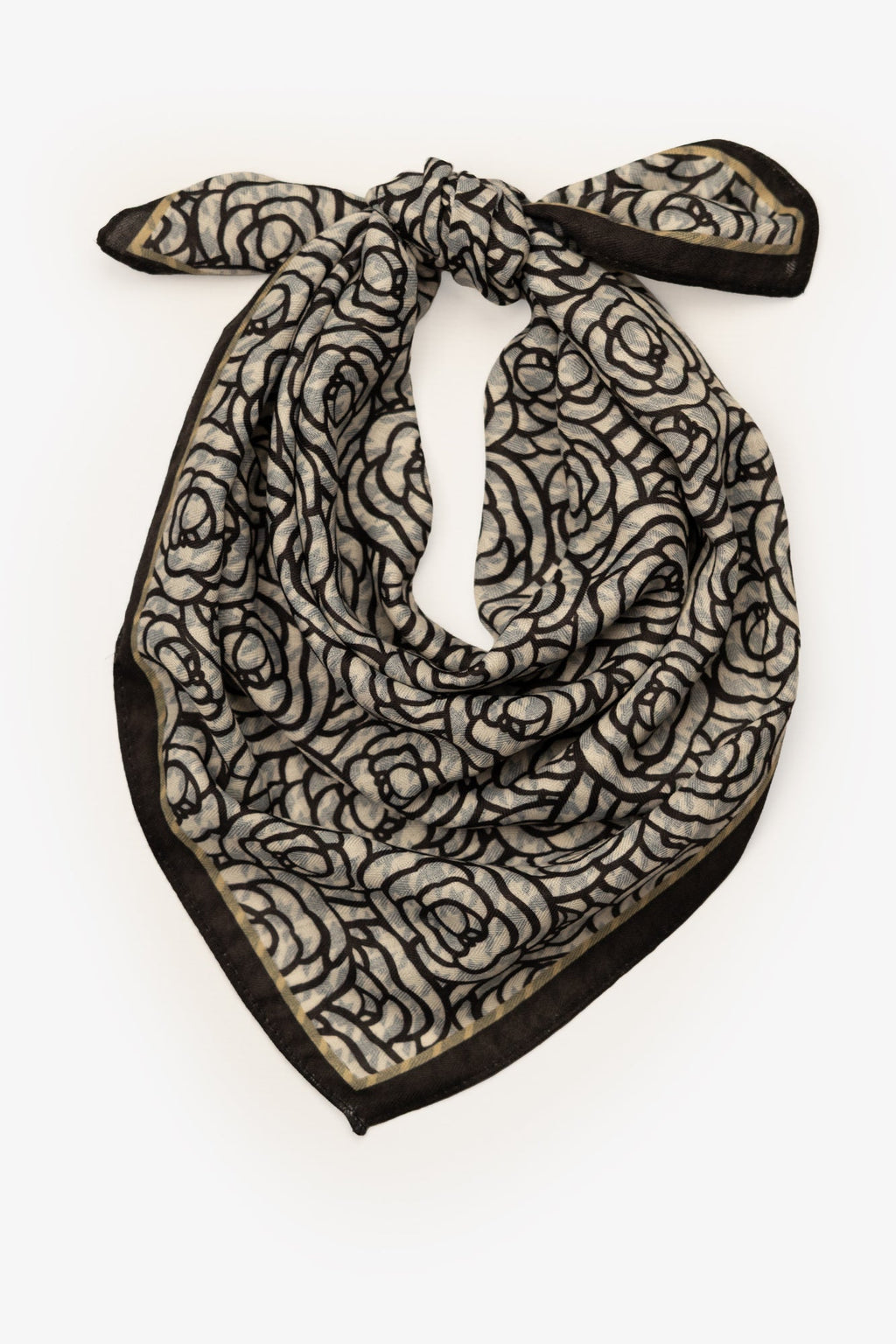 Rose Weave Neckerchief - Black