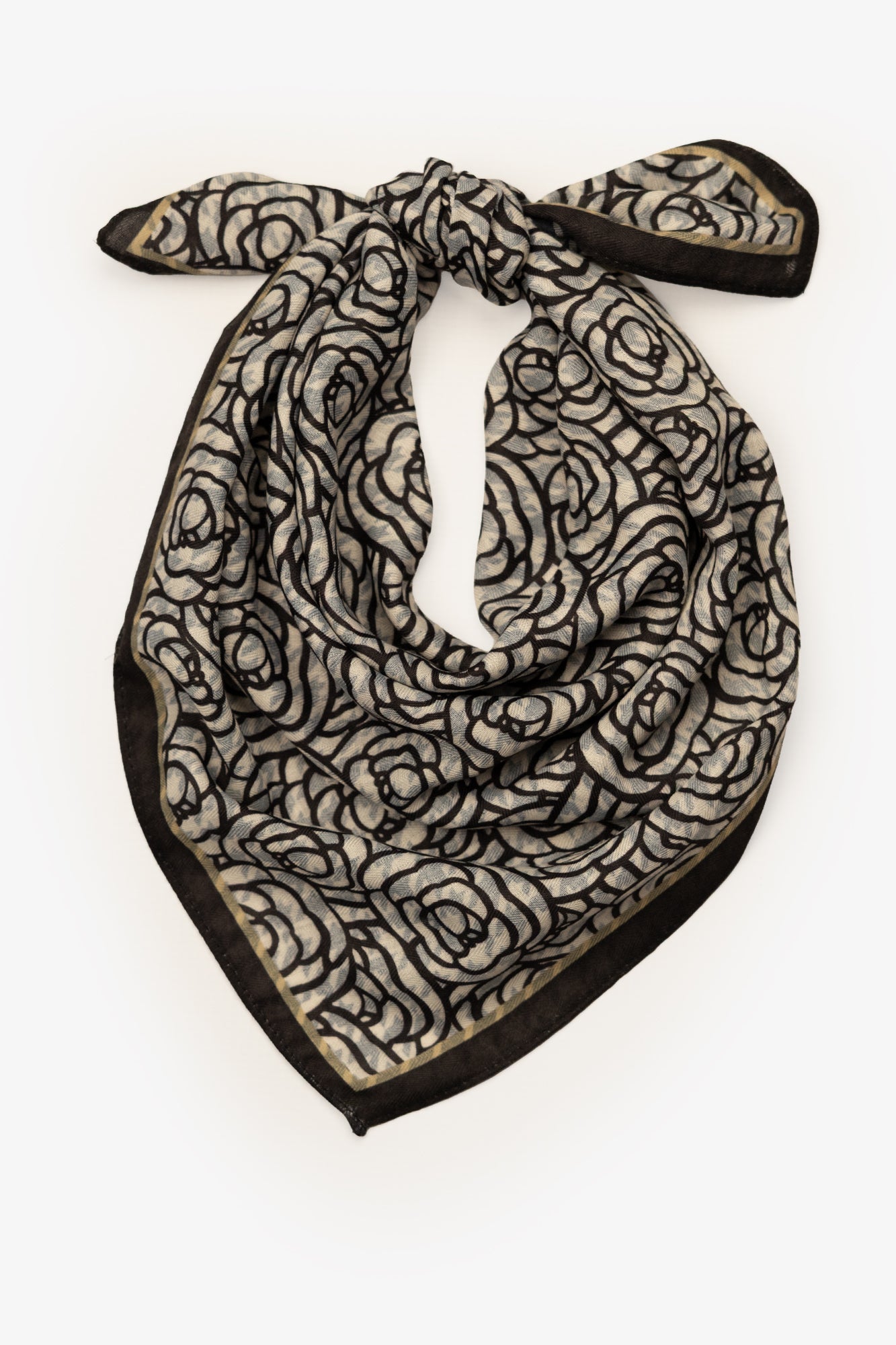 Rose Weave Neckerchief - Black